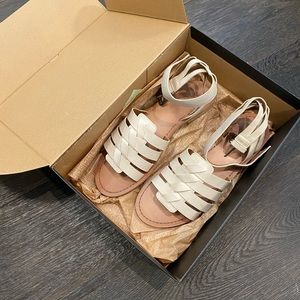 The Frye Company gladiator sandals in beige or cream size 9-1/2